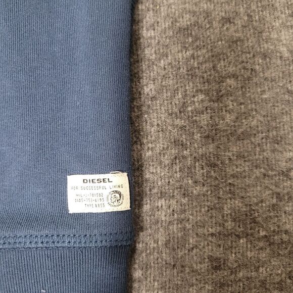 Diesel Umlt-Willy Mens Size M Pullover Jumper Casual Crewneck Blue Sweatshir - Picture 10 of 12